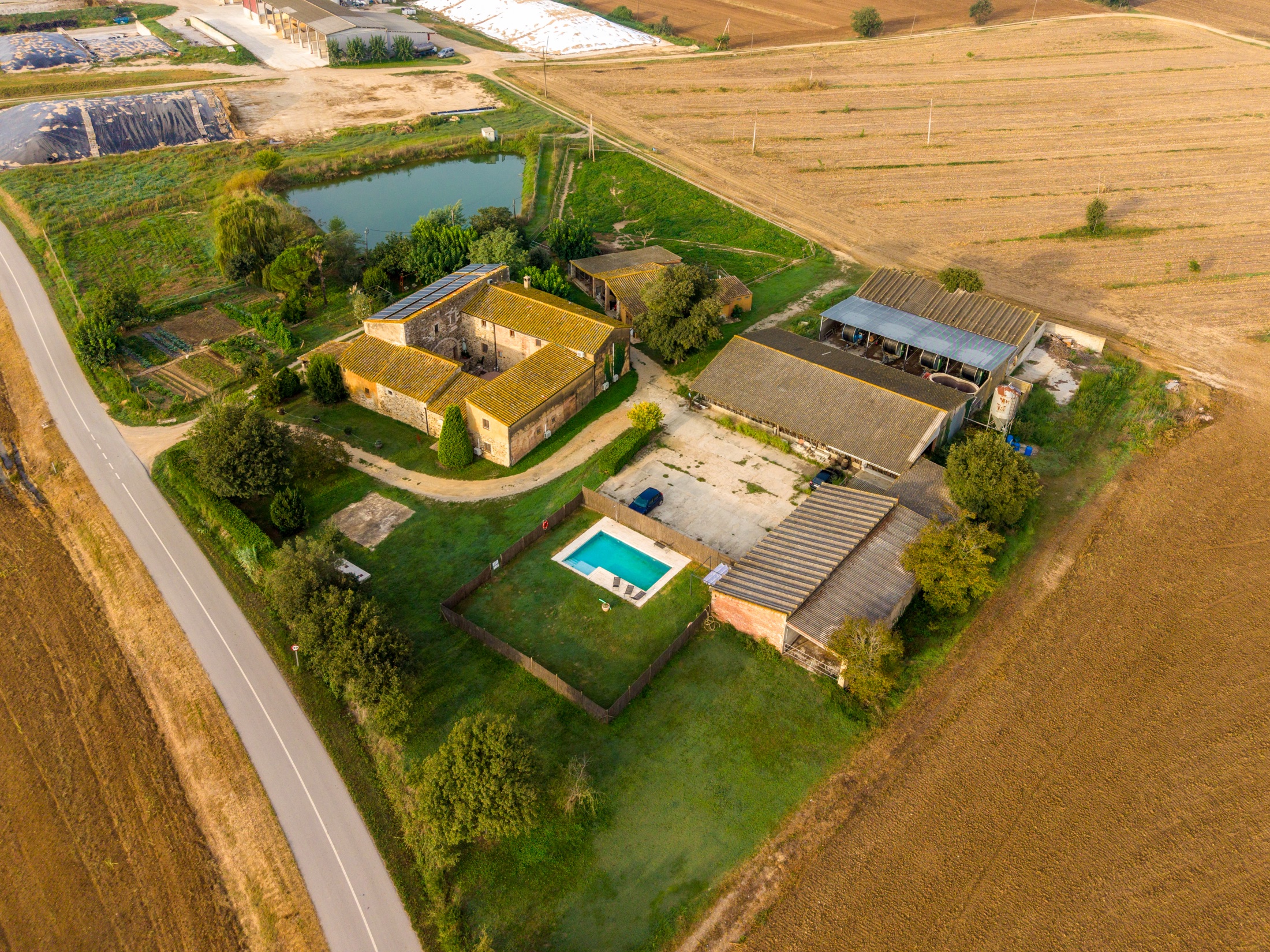 Fotografia aèria actual de la masia